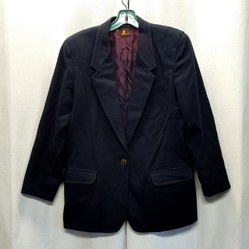 Lizsport Blazer 100% Wool Single-Button Blazer Jacket Women's Size 12 Petite